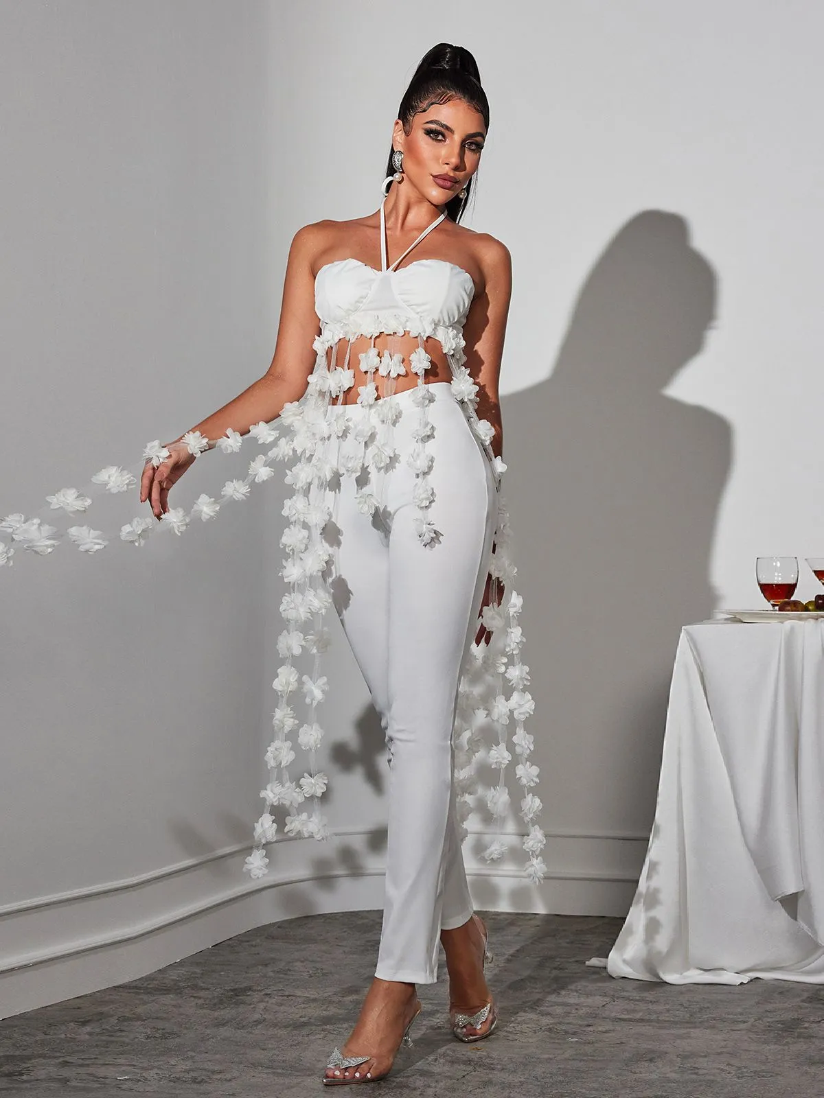 Kevon Halterneck Flower Pants Set sold by Mew Mews product image thumbnail 4