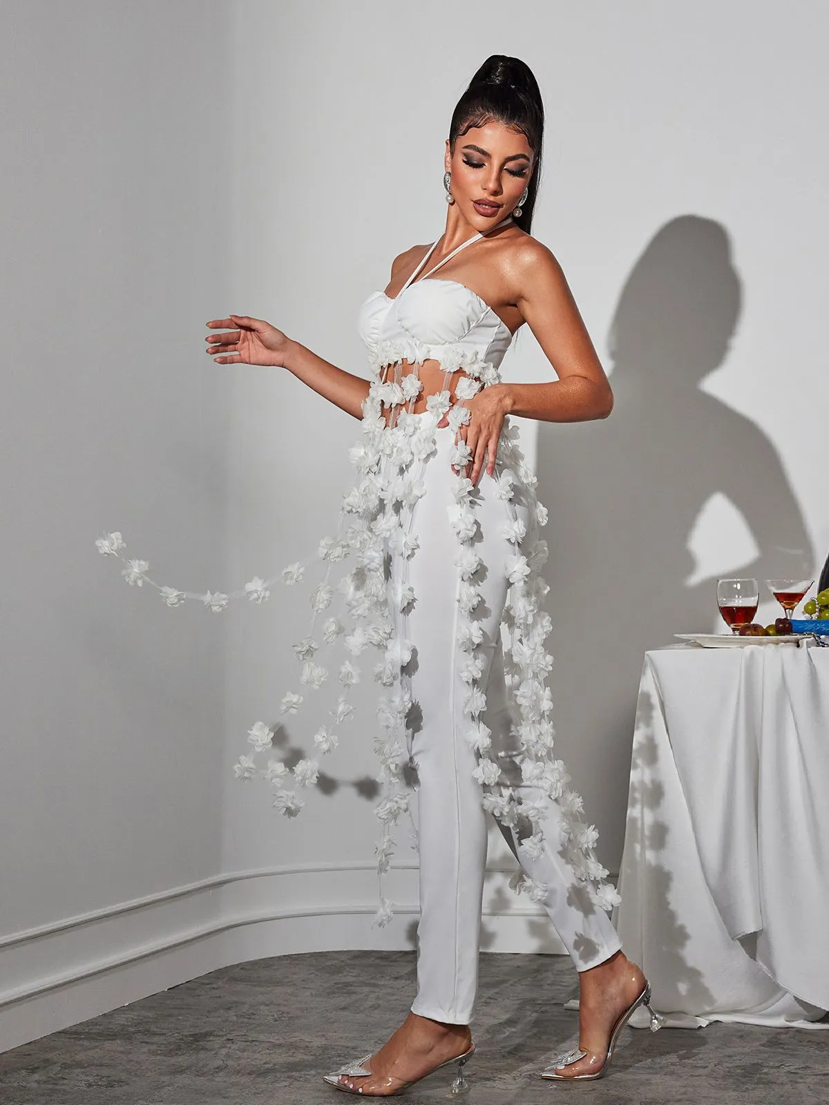 Kevon Halterneck Flower Pants Set sold by Mew Mews product image thumbnail 5