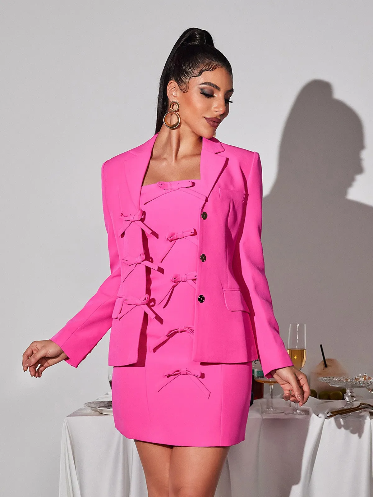 Lavonte Long Sleeve Bow Blazer Set sold by Mew Mews product image thumbnail 4