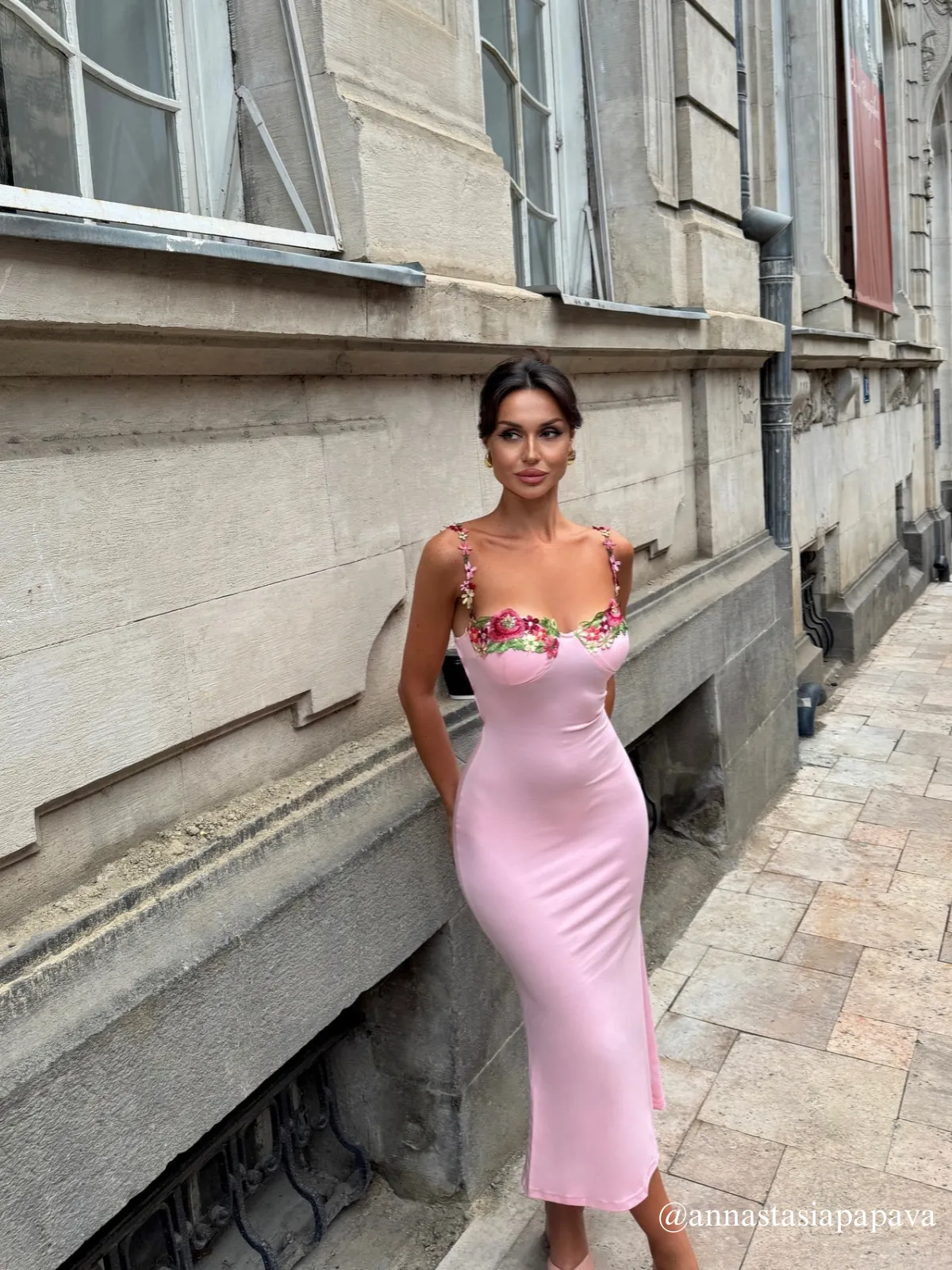 Gentry Flower Embroidered Maxi Dress sold by Mew Mews product image thumbnail 4