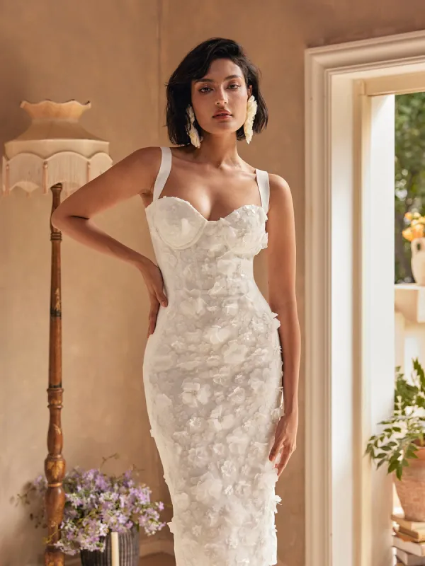Finbar Flower Bandage Midi Dress sold by Mew Mews