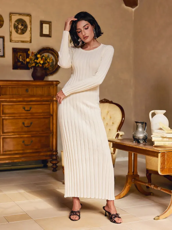 Pamelia Round Neck Knitted Maxi Dress sold by Mew Mews