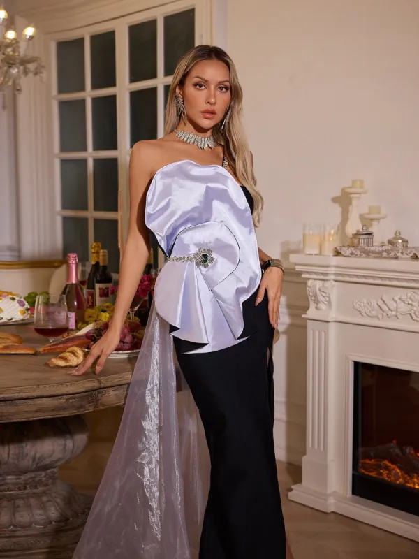 Tsanko Crystal Split Bandage Dress sold by Mew Mews