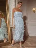 Gerardi Strapless Sequin Fringe Midi Dress sold by Mew Mews