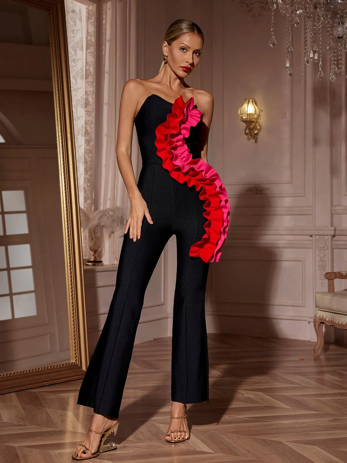 Lismar Ruched Bandage Jumpsuit sold by Mew Mews product image thumbnail 4