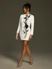 Atici Sequin Flower Mini Dress sold by Mew Mews