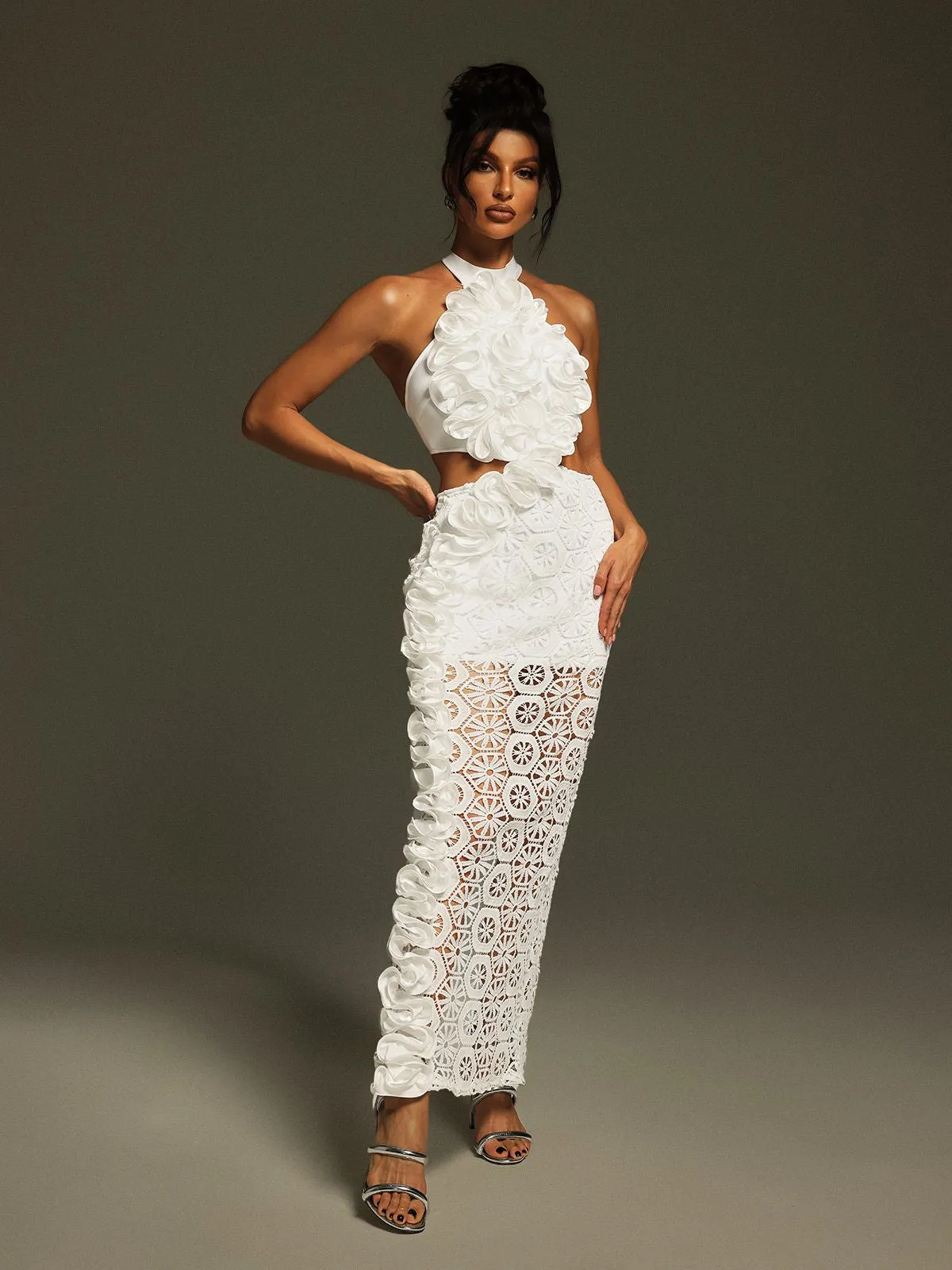 Festus Halterneck Cutout Bandage Maxi Dress sold by Mew Mews product image thumbnail 4