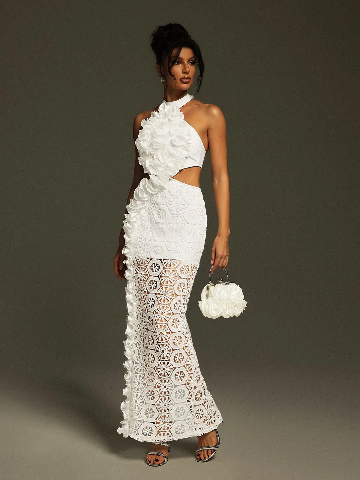 Festus Halterneck Cutout Bandage Maxi Dress sold by Mew Mews product image thumbnail 5