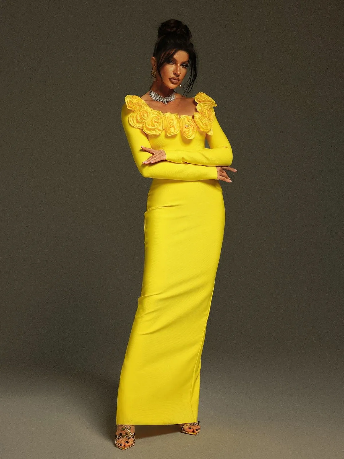 Pallavi Flower Bandage Maxi Dress sold by Mew Mews product image thumbnail 2