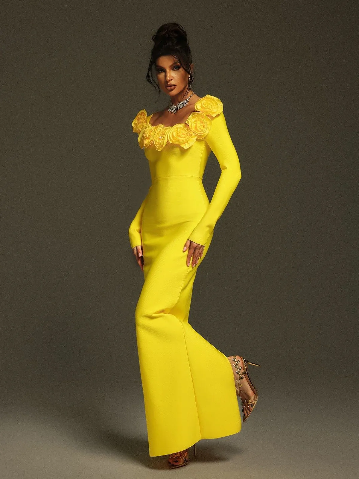 Pallavi Flower Bandage Maxi Dress sold by Mew Mews product image thumbnail 4