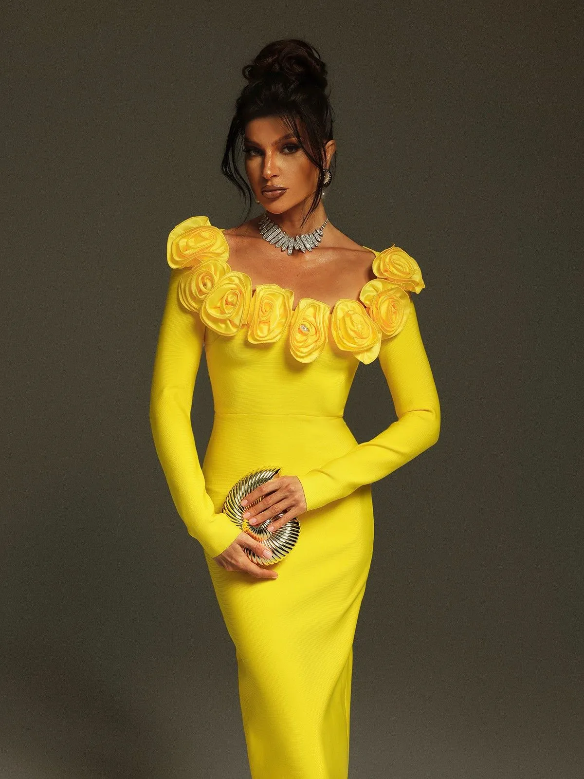 Pallavi Flower Bandage Maxi Dress sold by Mew Mews product image thumbnail 5