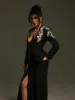 Cathia Rhinestone Split Blazer Set sold by Mew Mews