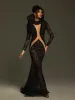 Denequa Long Sleeve Cutout Lace Maxi Dress sold by Mew Mews