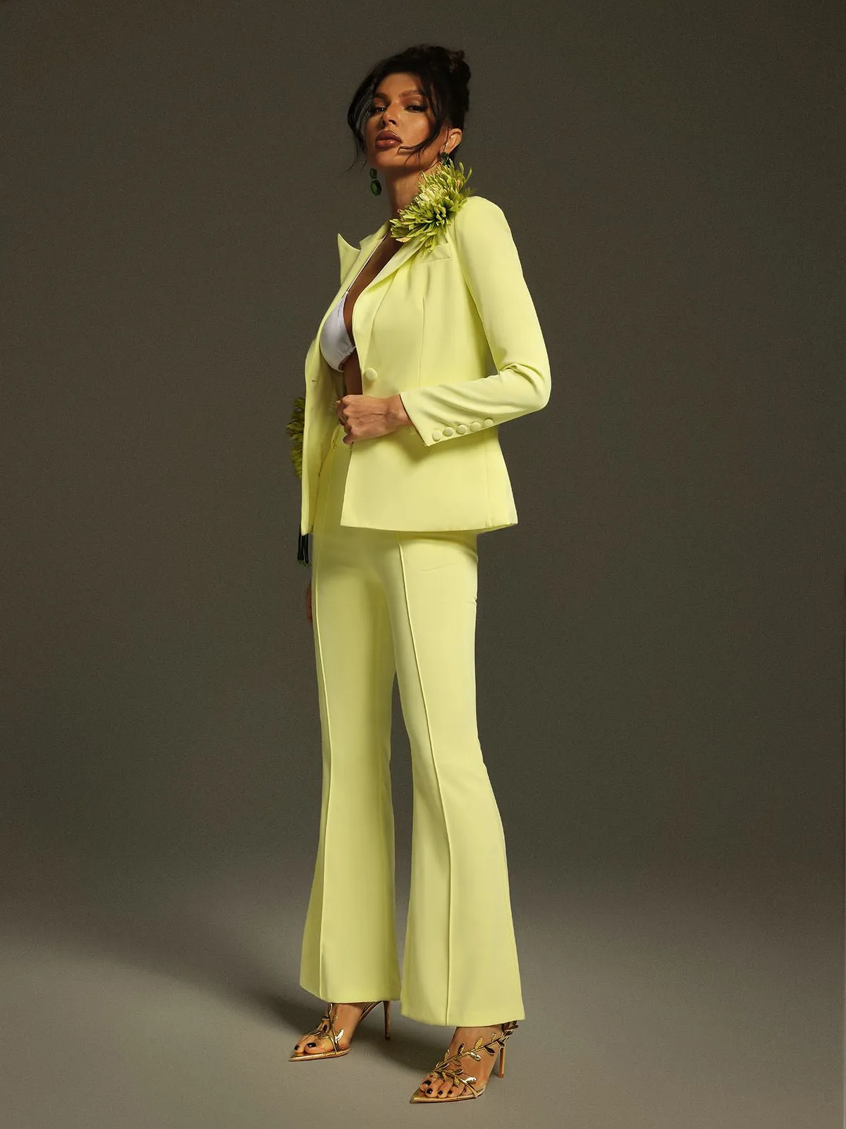 Jamaun Long Sleeve Flower Blazer Set sold by Mew Mews product image thumbnail 2