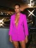 Dacre Back Cutout Flower Blazer In Hot Pink sold by Mew Mews