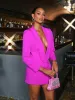 Dacre Back Cutout Flower Blazer In Hot Pink sold by Mew Mews