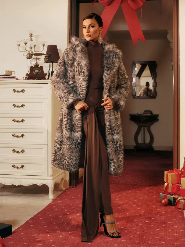Tavares Leopard Faux Fur Coat sold by Mew Mews