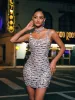 Yeats Spaghetti Rhinestone Mini Dress sold by Mew Mews
