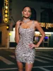 Yeats Spaghetti Rhinestone Mini Dress sold by Mew Mews