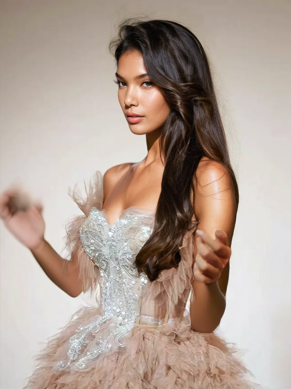 Jolleen Strapless Embellished Tulle Skirt Set sold by Mew Mews product image thumbnail 2