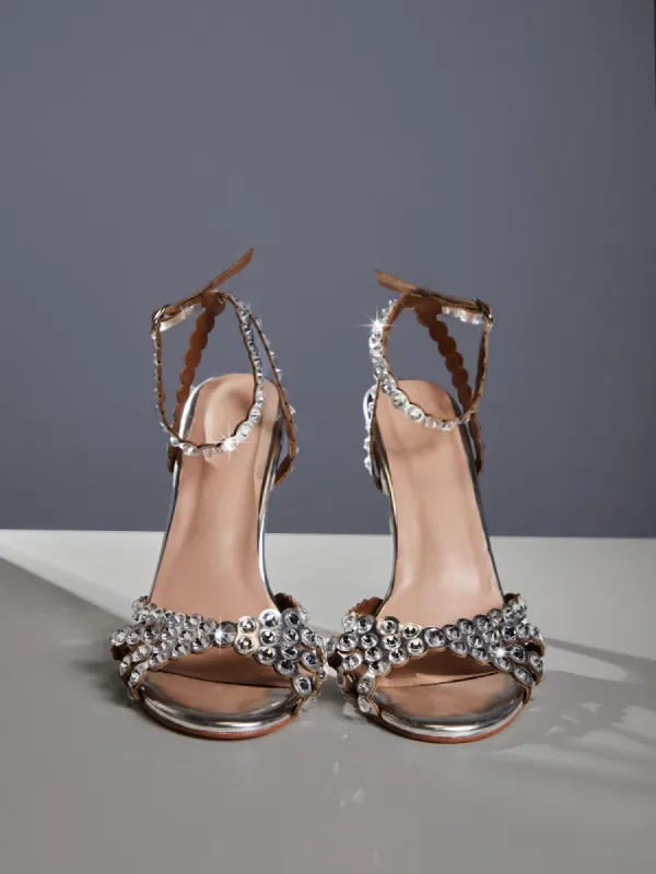 Adalgisa Rhinestone Sandals sold by Mew Mews