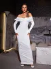 Anneke Off Shoulder Ruched Maxi Dress sold by Mew Mews