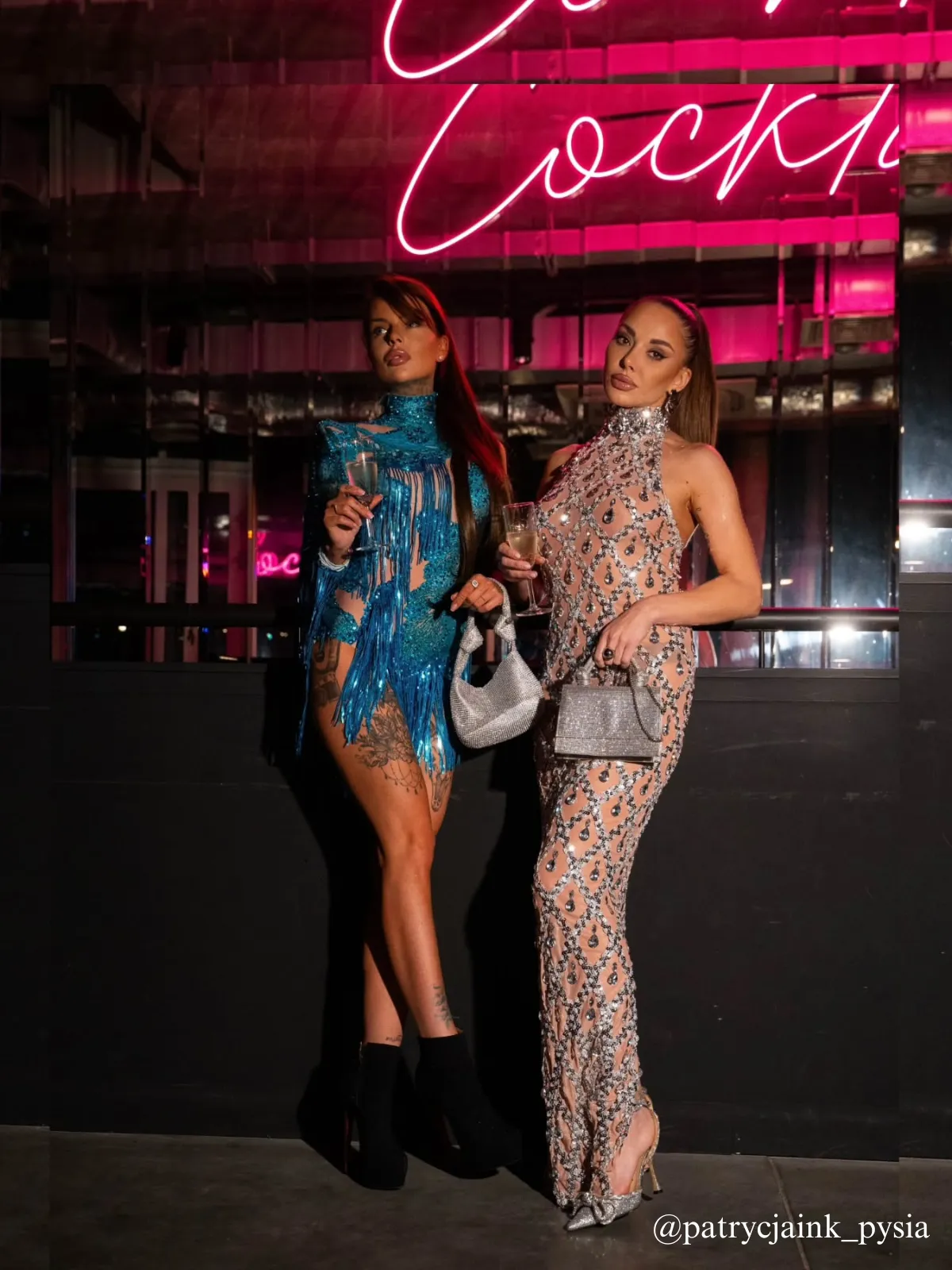 Shatora One Shoulder Rhinstone Fringe Bodysuit In Blue sold by Mew Mews