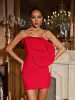 Galido Strapless Flower Mini Dress sold by Mew Mews