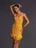 Emmot Halterneck Fringe Mini Dress sold by Mew Mews