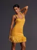 Emmot Halterneck Fringe Mini Dress sold by Mew Mews