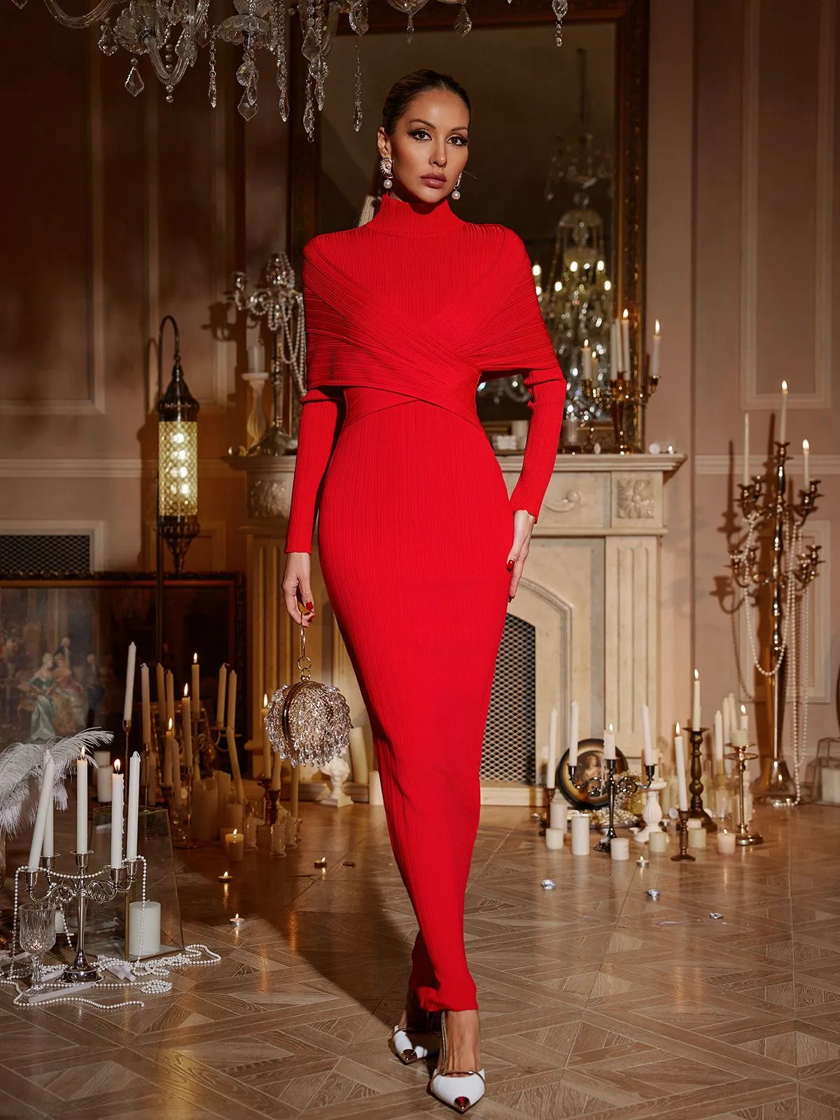 Jaketta Long Sleeve Knitted Maxi Dress sold by Mew Mews product image thumbnail 3