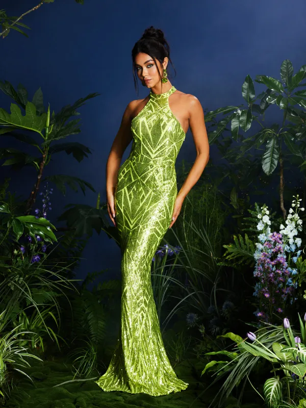 Lajita Halterncke Sequin Maxi Dress sold by Mew Mews