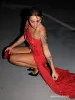 Tonantzin One Shoulder Sequin Split Maxi Dress sold by Mew Mews