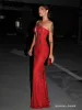Tonantzin One Shoulder Sequin Split Maxi Dress sold by Mew Mews