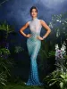 Jenji Seashell Rhinestone Maxi Dress sold by Mew Mews