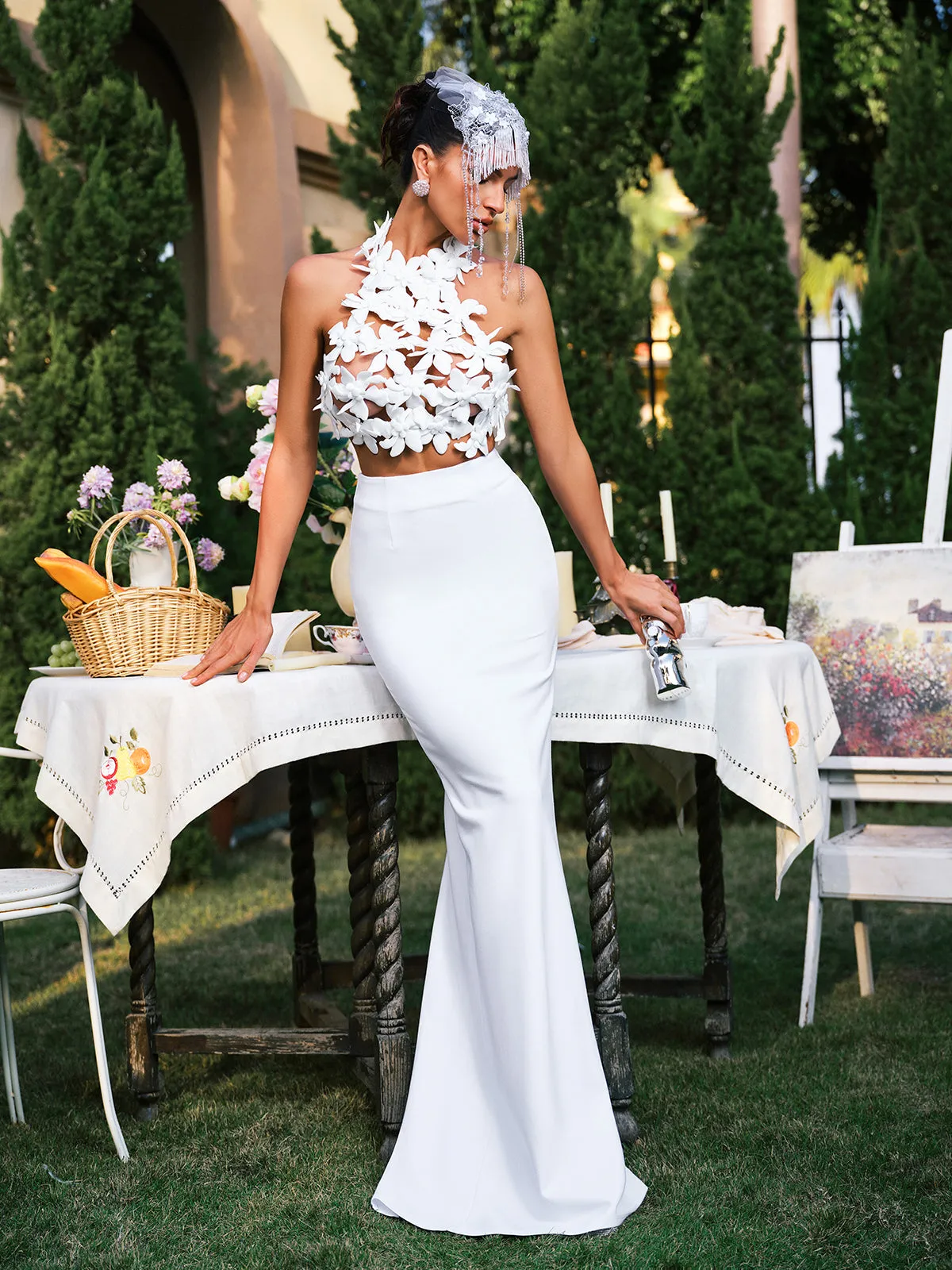 Eckhart Halterneck Flower Skirt Set sold by Mew Mews product image thumbnail 4