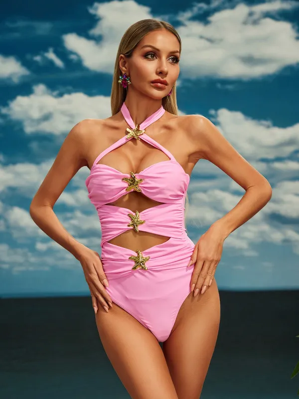 Bhavya Starfish Swimwear Two Piece Set In Pink sold by Mew Mews