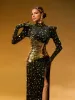 Jonson Rhinestone Embellished Split Maxi Dress In Black sold by Mew Mews