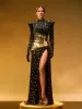 Jonson Rhinestone Embellished Split Maxi Dress In Black sold by Mew Mews
