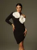 Vyntor One Shoulder Flower Mini Dress sold by Mew Mews