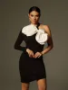 Vyntor One Shoulder Flower Mini Dress sold by Mew Mews