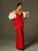Ifra Off Shoulder Flower Bandage Maxi Dress In Red sold by Mew Mews