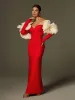 Ifra Off Shoulder Flower Bandage Maxi Dress In Red sold by Mew Mews