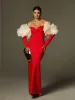 Ifra Off Shoulder Flower Bandage Maxi Dress In Red sold by Mew Mews