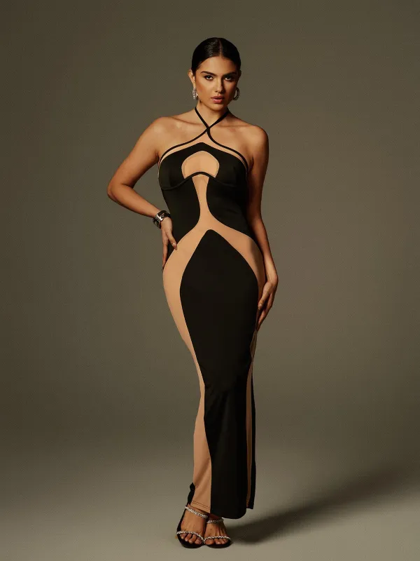 Thaliacea Halterneck Maxi Dress sold by Mew Mews