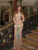 Rupok Turtleneck Rhinestone Maxi Dress sold by Mew Mews