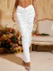 Azurielle Ruched Skirt In White sold by Mew Mews