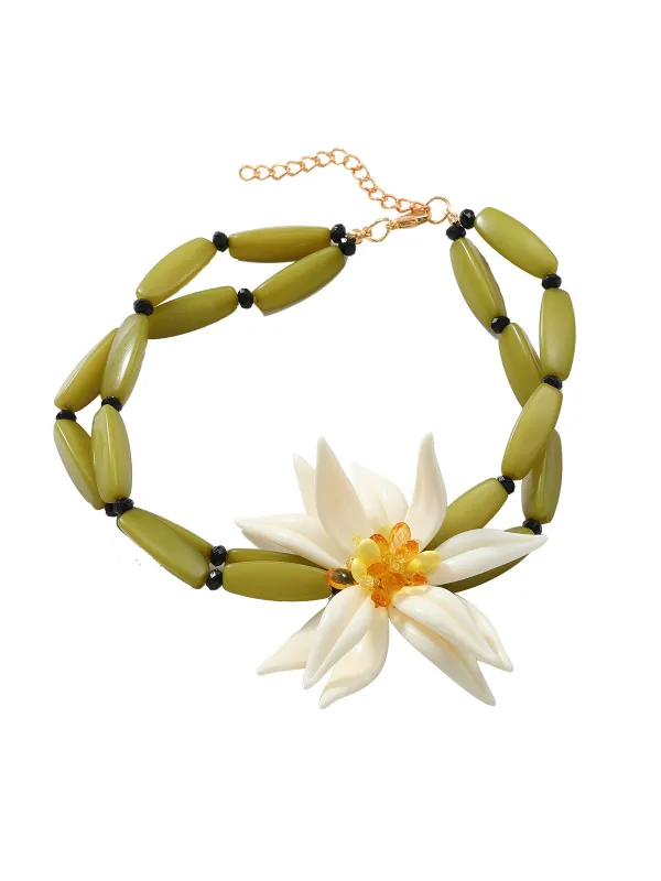 Bohemian Flower Necklace sold by Mew Mews