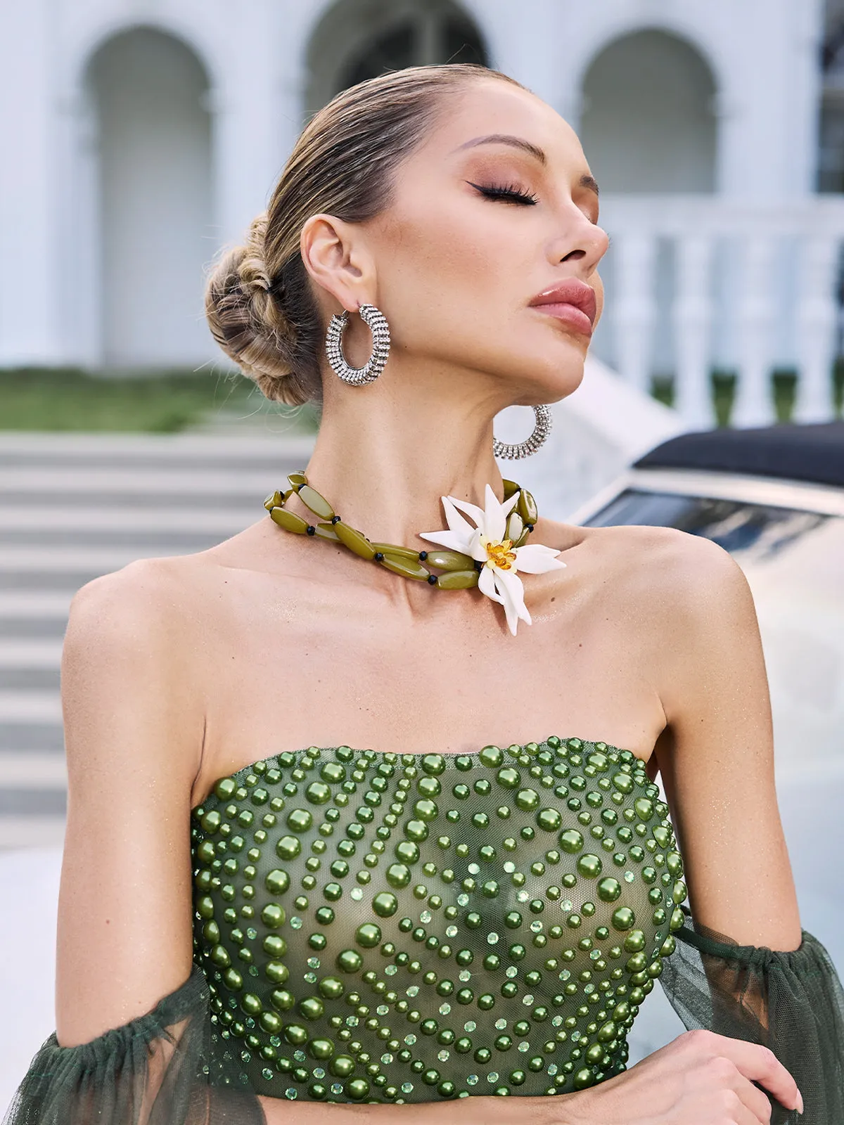 Bohemian Flower Necklace sold by Mew Mews product image thumbnail 2