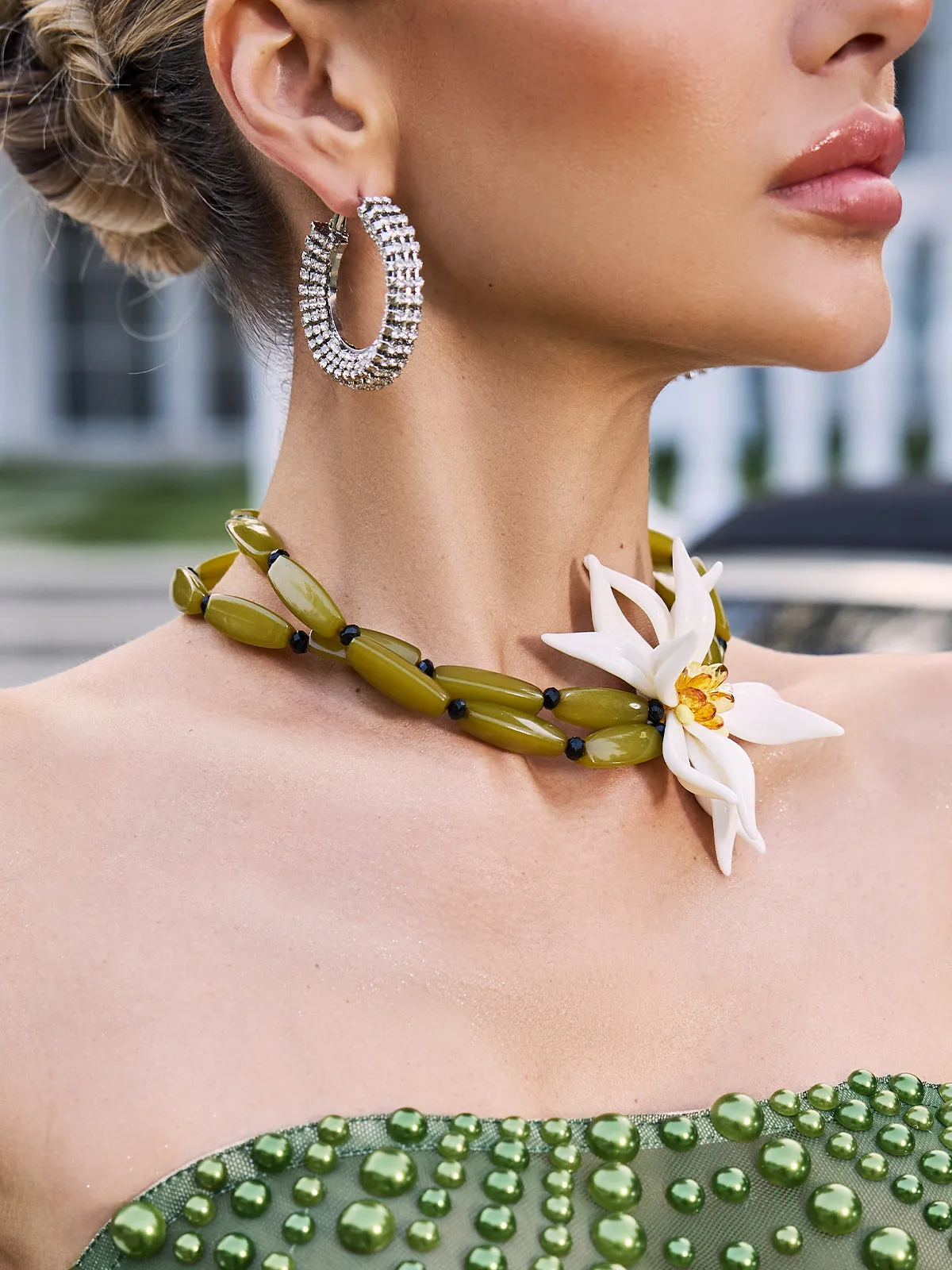 Bohemian Flower Necklace sold by Mew Mews product image thumbnail 4
